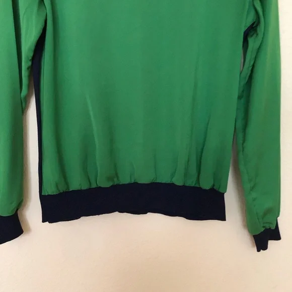 3.1 Phillip Lim For Target Green Blue Long Sleeves Shirt Top S/P - Picture 8 of 8